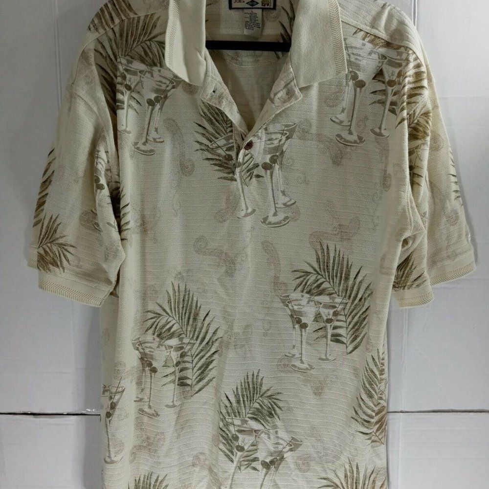 Caribbean Joe  Casual Silk Cotton Hawaiian Size L